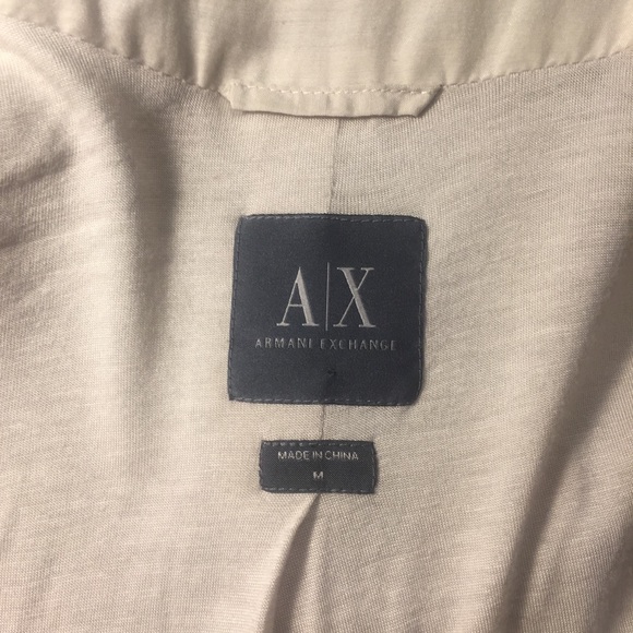 Armani exchange beige spring jacket sz M - Picture 5 of 8